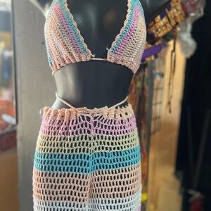 Colorful Crochet Bikini Set